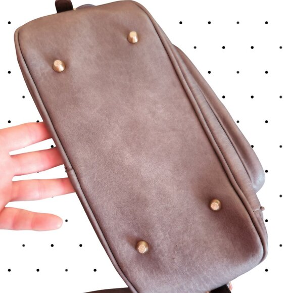 Grey Backpack purse with carry handles and adjustable straps - Picture 3 of 7